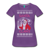 Santa Claws - Women’s Premium T-Shirt - purple