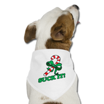 Suck It - Dog Bandana - white