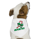 Suck It - Dog Bandana - white