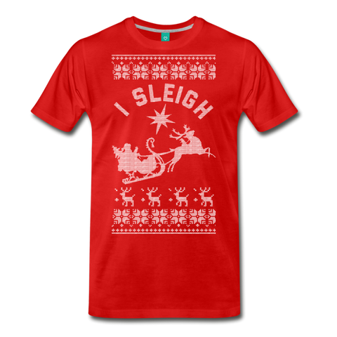 I Sleigh - Men's Premium T-Shirt - red