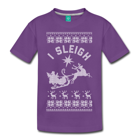 I Sleigh - Kids' Premium T-Shirt - purple