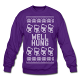 Well Hung - Crewneck Sweatshirt - purple