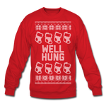 Well Hung - Crewneck Sweatshirt - red