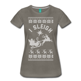 I Sleigh - Women’s Premium T-Shirt - asphalt gray