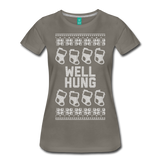 Well Hung - Women’s Premium T-Shirt - asphalt gray