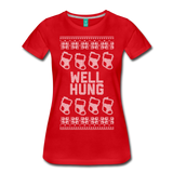 Well Hung - Women’s Premium T-Shirt - red
