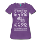 Well Hung - Women’s Premium T-Shirt - purple