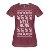 Well Hung - Women’s Premium T-Shirt - heather burgundy