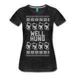 Well Hung - Women’s Premium T-Shirt - charcoal gray