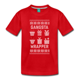 Gangsta Wrapper - Toddler Premium T-Shirt - red