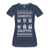 Gangsta Wrapper - Women’s Premium T-Shirt - navy