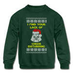Lack of Cheer Disturbing - Kids' Crewneck Sweatshirt - forest green