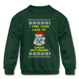 Lack of Cheer Disturbing - Kids' Crewneck Sweatshirt - forest green