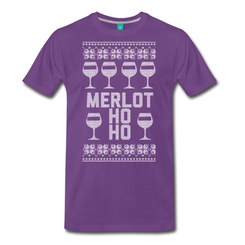Merlot Ho Ho - Men's Premium T-Shirt - purple