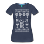 Merlot Ho Ho - Women’s Premium T-Shirt - navy