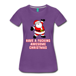 Have a Fucking Awesome Christmas - Women’s Premium T-Shirt - purple