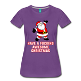 Have a Fucking Awesome Christmas - Women’s Premium T-Shirt - purple