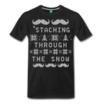 Staching Through the Snow - Men's Premium T-Shirt - black