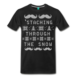 Staching Through the Snow - Men's Premium T-Shirt - black