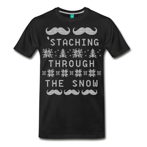 Staching Through the Snow - Men's Premium T-Shirt - black