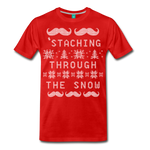 Staching Through the Snow - Men's Premium T-Shirt - red