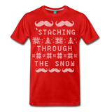 Staching Through the Snow - Men's Premium T-Shirt - red
