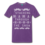 Staching Through the Snow - Men's Premium T-Shirt - purple