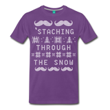 Staching Through the Snow - Men's Premium T-Shirt - purple