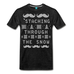 Staching Through the Snow - Men's Premium T-Shirt - charcoal gray