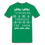 Staching Through the Snow - Men's Premium T-Shirt - kelly green