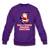 Have A Fucking Awesome Christmas - Crewneck Sweatshirt - purple