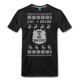 Eat Drink and Be Hairy - Men's Premium T-Shirt - charcoal gray