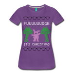 Fudge It's Christmas - Women’s Premium T-Shirt - purple