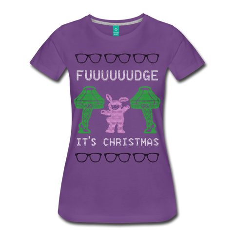 Fudge It's Christmas - Women’s Premium T-Shirt - purple