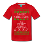 Merry Christmas Ya Filthy Animal - Kids' Premium T-Shirt - red