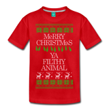 Merry Christmas Ya Filthy Animal - Kids' Premium T-Shirt - red