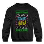 Sleighed By the Bell - Kids' Crewneck Sweatshirt - black